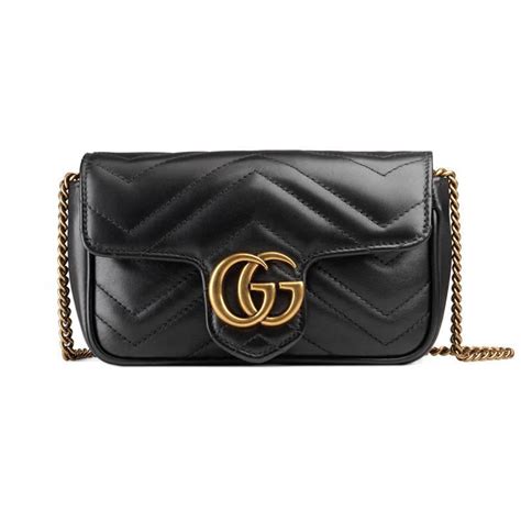 portafoglio gucci marmont piccolo|GG Marmont super mini bag in black leather .